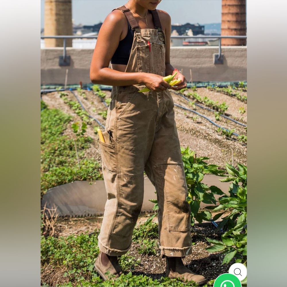 Women's Duck Bib Brown Overalls